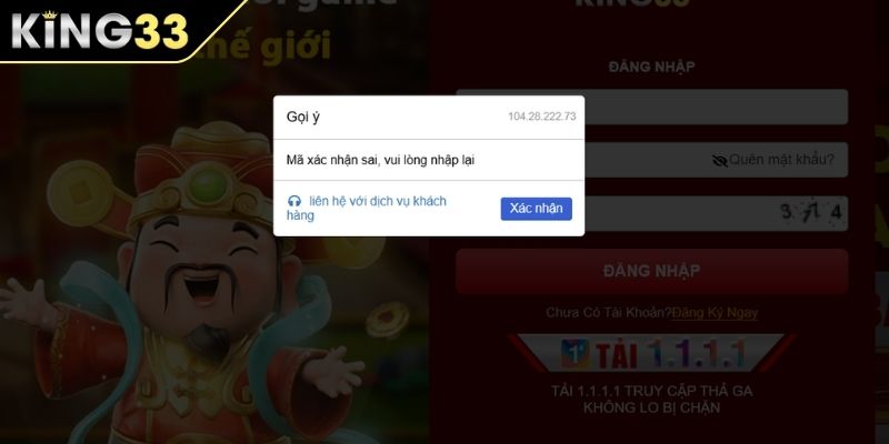Một số lưu ý cần nắm bắt khi tiến hành login vào KING33