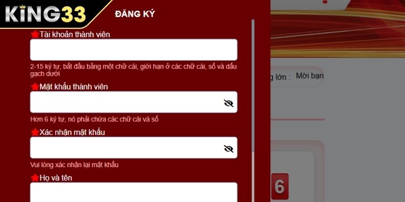 Quy định về đăng ký tài khoản Quy định về đăng ký tài khoản